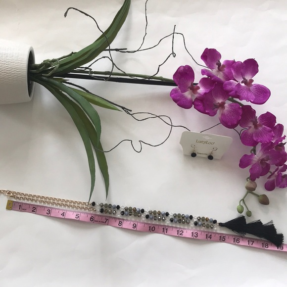 Long Tiered Tassel and Bead Necklace - Picture 5 of 7